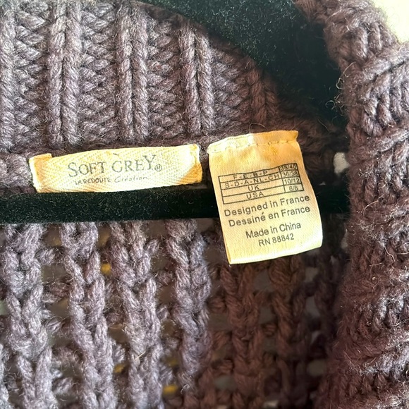 Chunky purple snap cardigan sweater - Picture 5 of 7